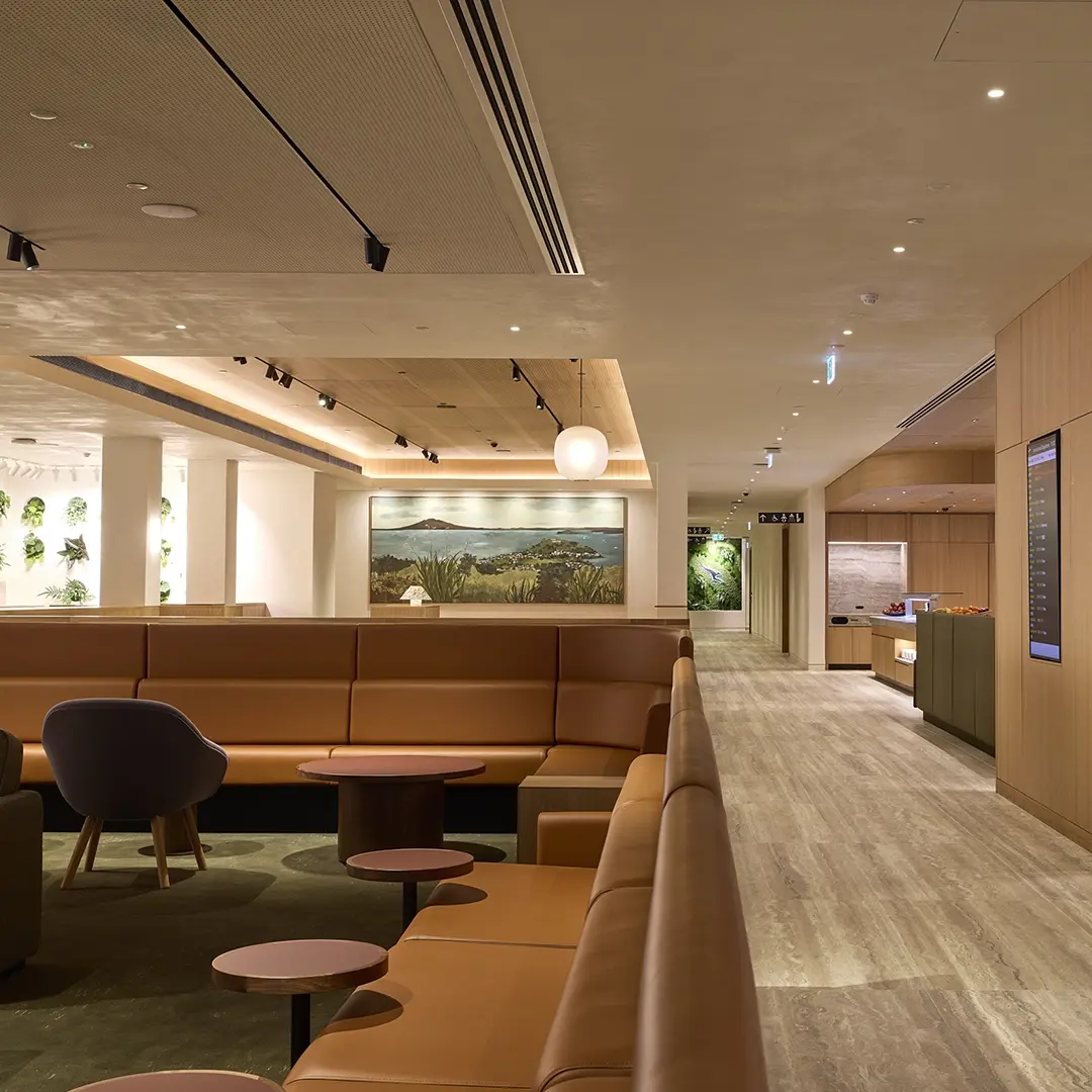 Qantas Airport Lounge Auckland by Greenmount Interiors joinery and cabinetry